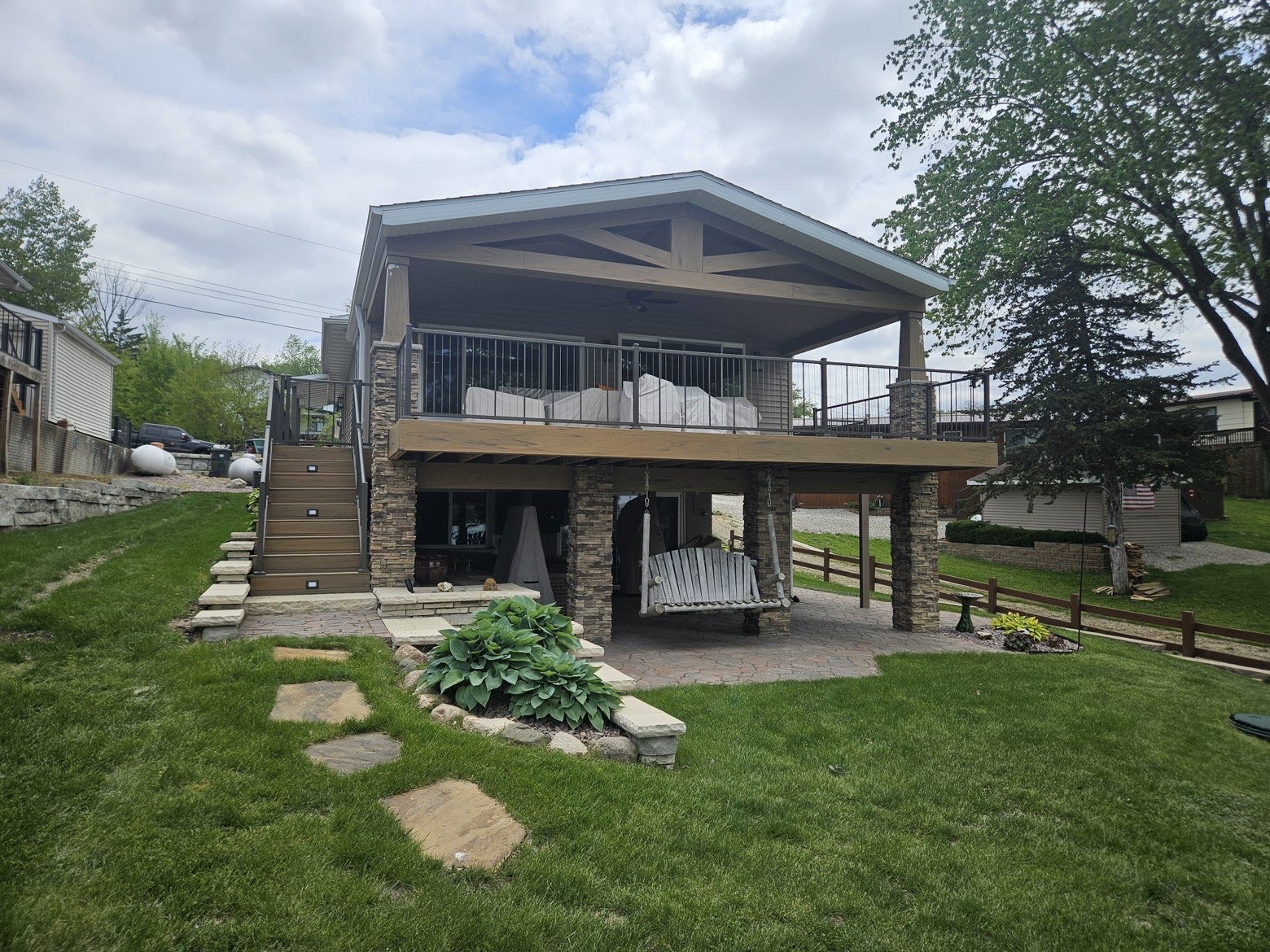 House and deck after — Easton Construction Iowa City