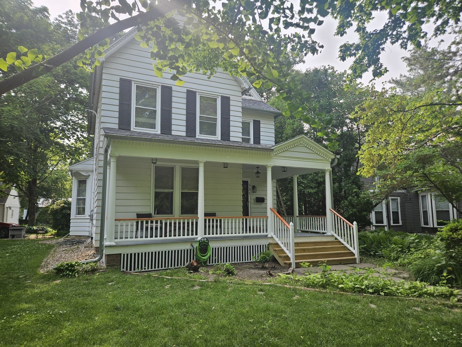 Front porch after — Easton Construction Iowa City