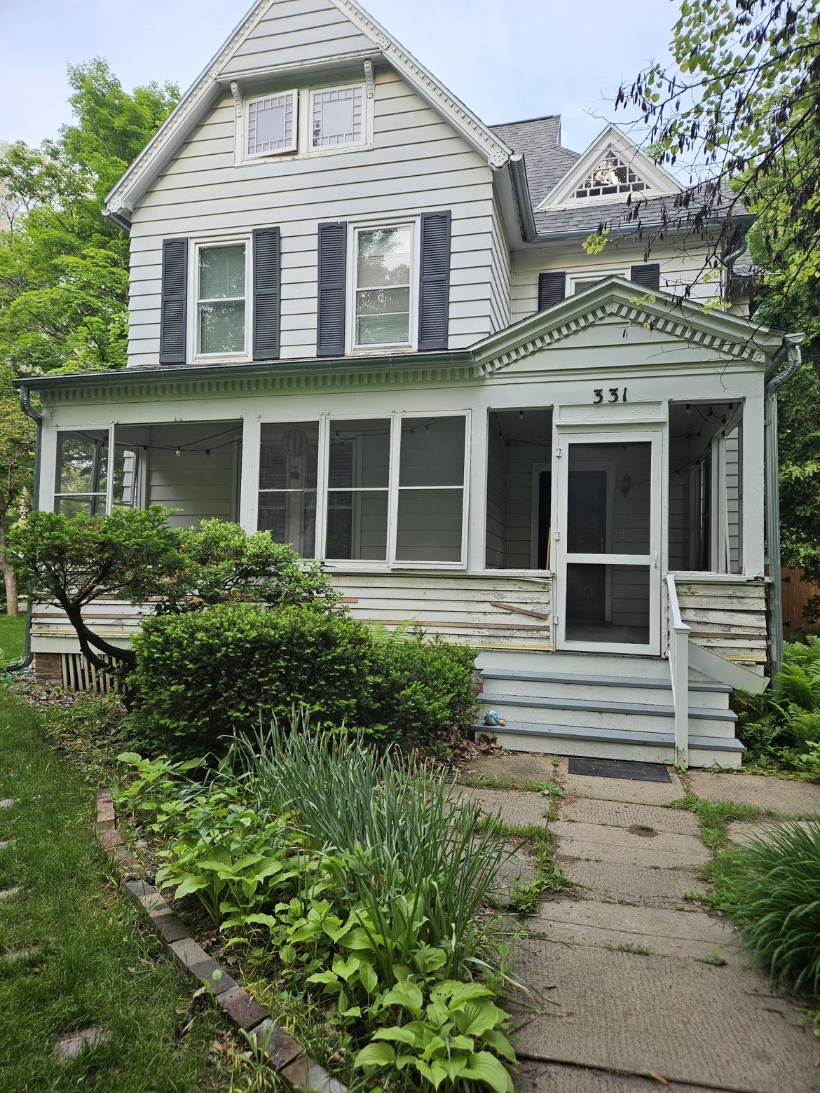 Front porch before — Easton Construction Iowa City
