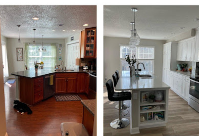 Before and after kitchen transformation